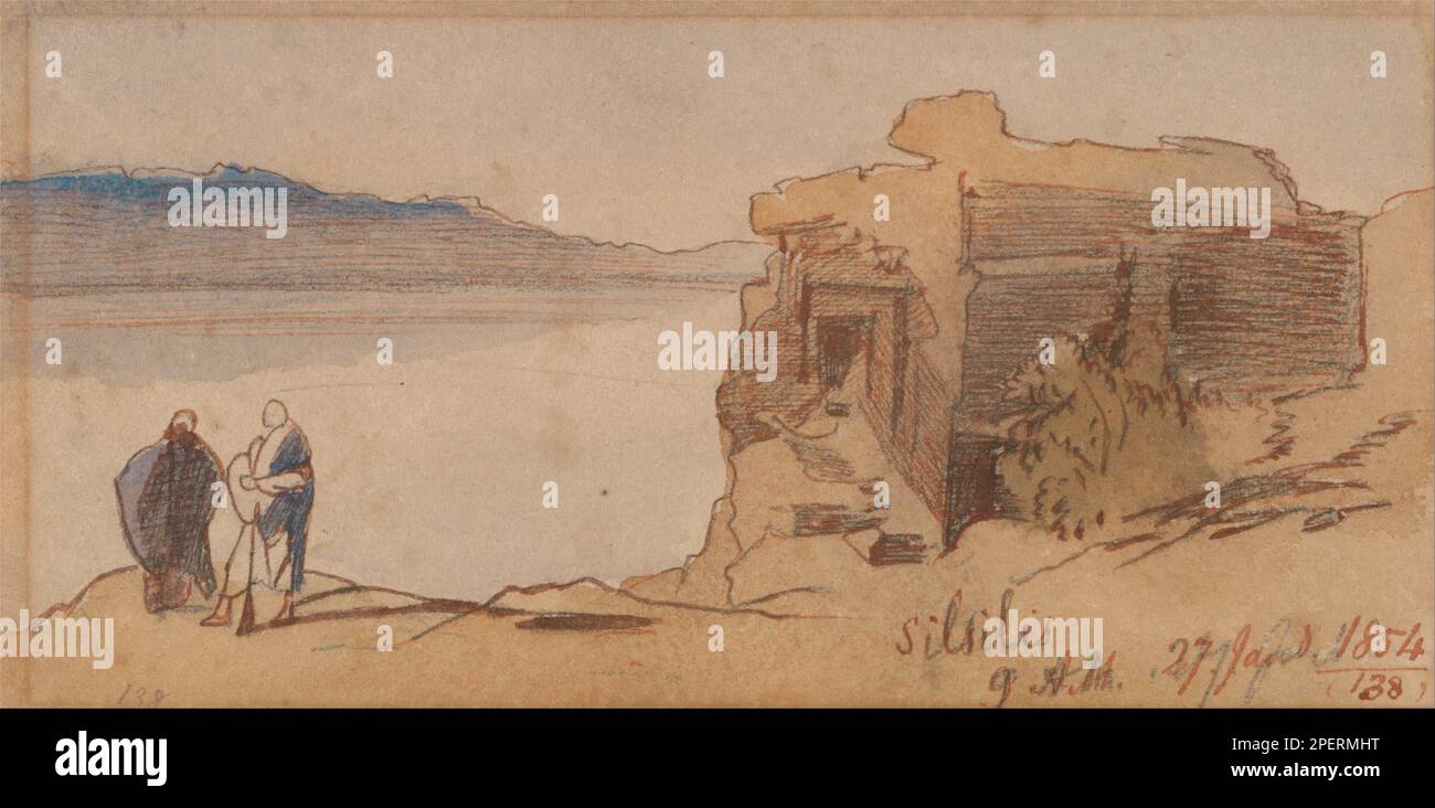 Silsilis 1854 by Edward Lear Stock Photo