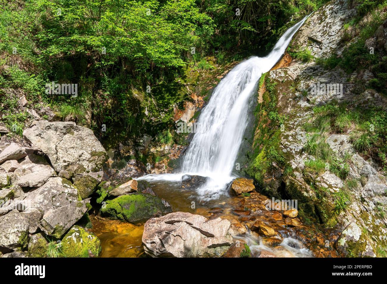 Waterfall of the All Saints Waterfalls in Black Forest, Germany Stock ...