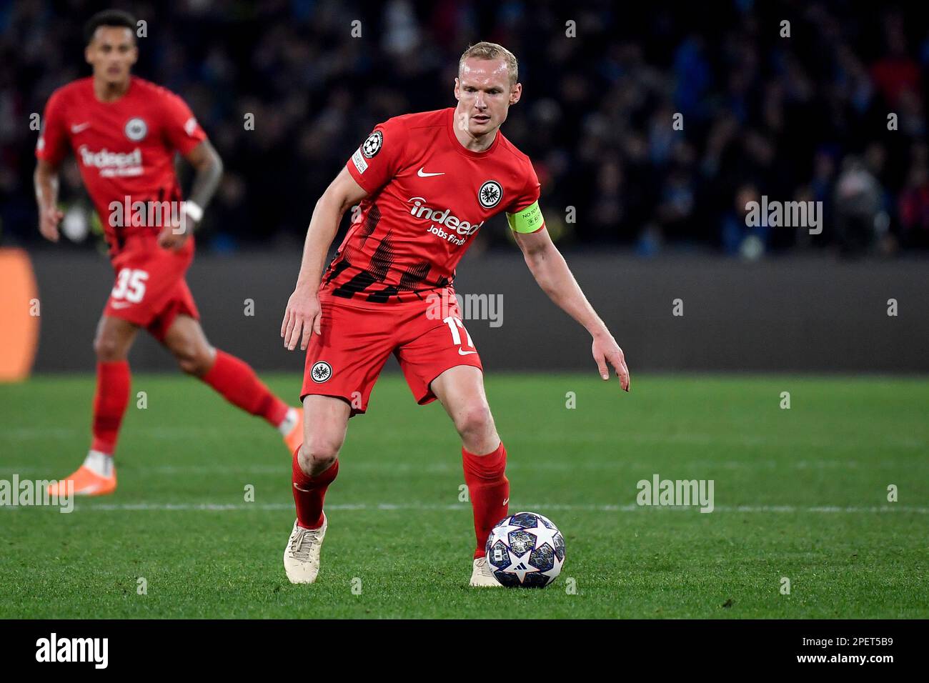 Sebastian Rode of Eintracht Frankfurt in action during the Champions League football match between SSC Napoli and Eintracht Frankfurt  at Diego Armand Stock Photo