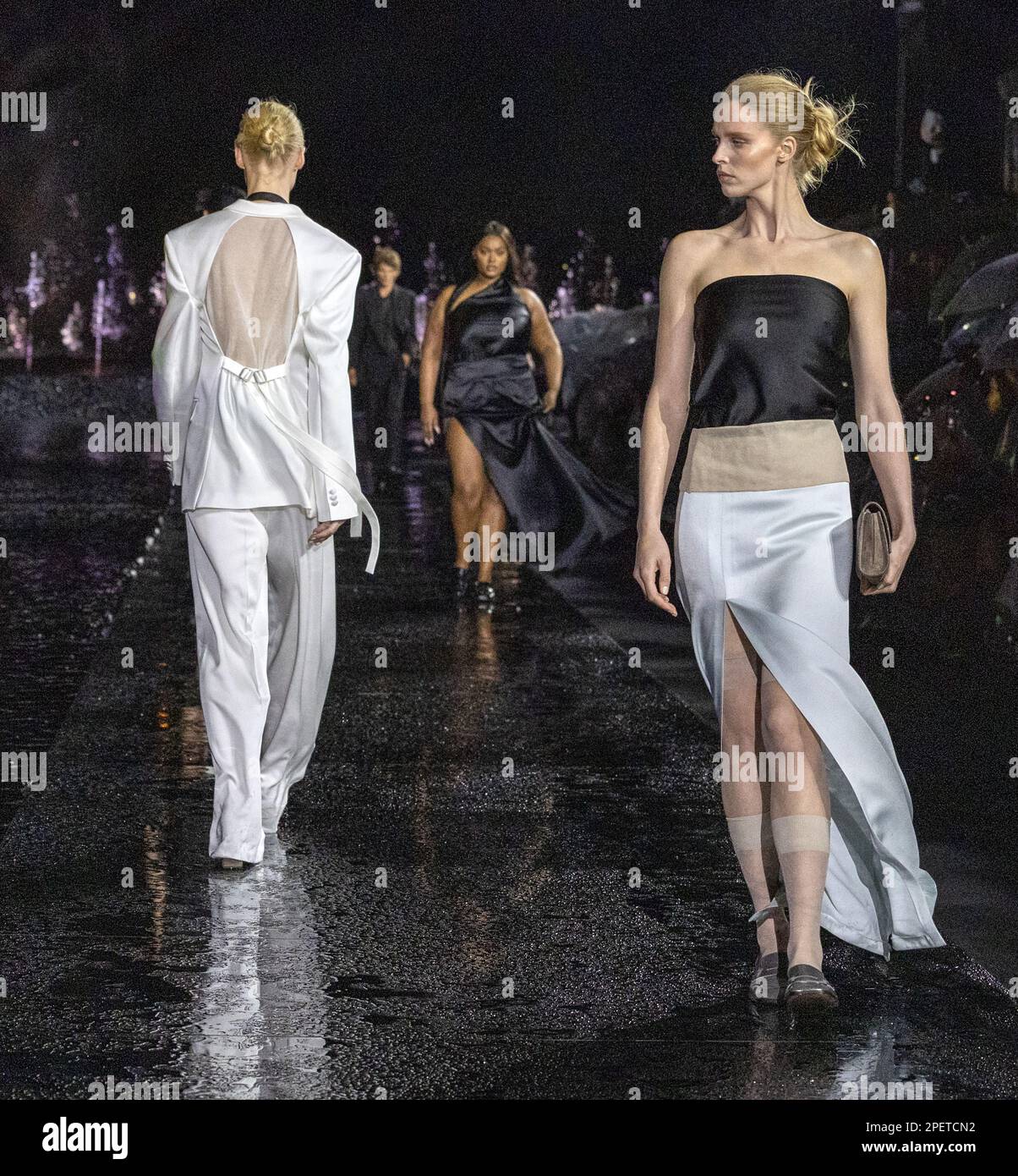Miami, United States. 15th Mar, 2023. A model walk the runway during ...
