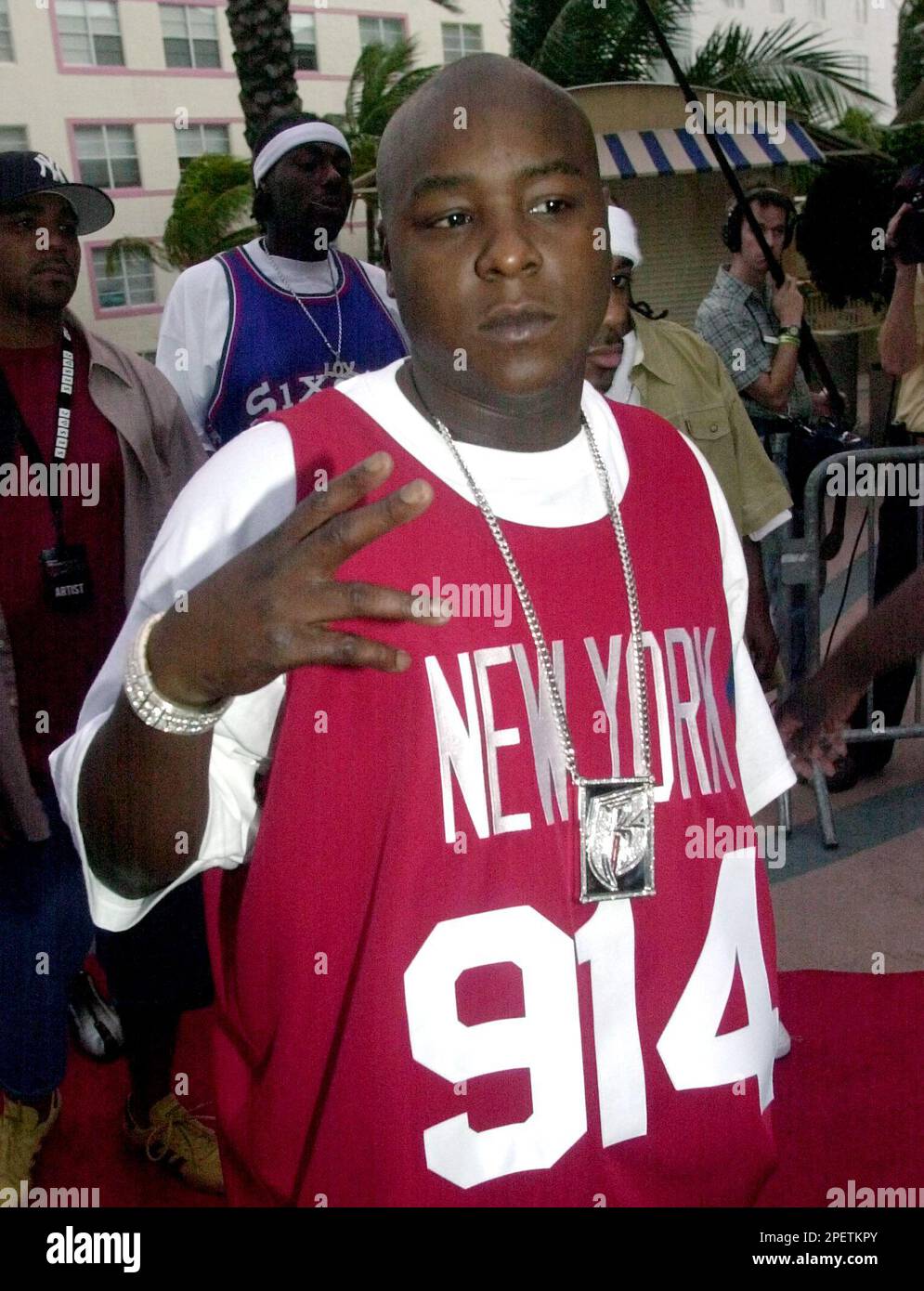 Rapper Jadakiss ** FILE **Rapper Jadakiss is shown in this Aug. 9, 2002, file photo in