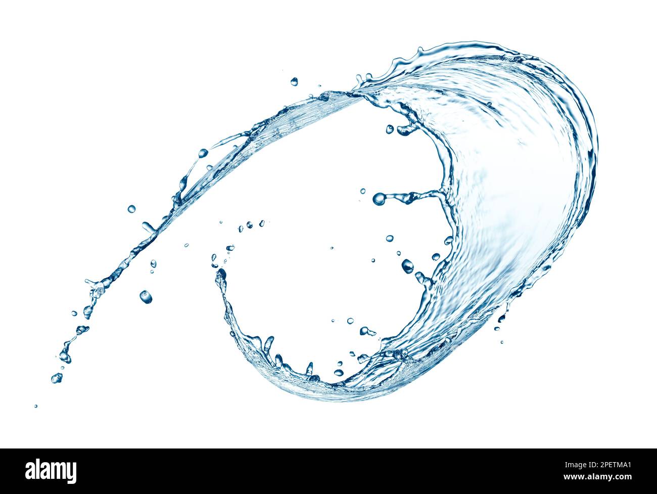 Curve water splash isolated on white background Stock Photo Alamy