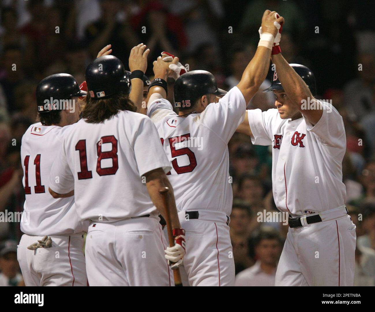 The visiting Boston Red Sox Gabe Kapler is called out on an attempted steal  in the the second inning in a game won on Opening Night by the Baltimore  Orioles 7-2 on