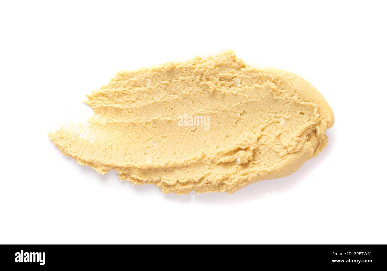 Hummus Smear Isolated, Houmous Dip, Tahini Sauce, Middle Eastern Dip, Hummus Spread on White
