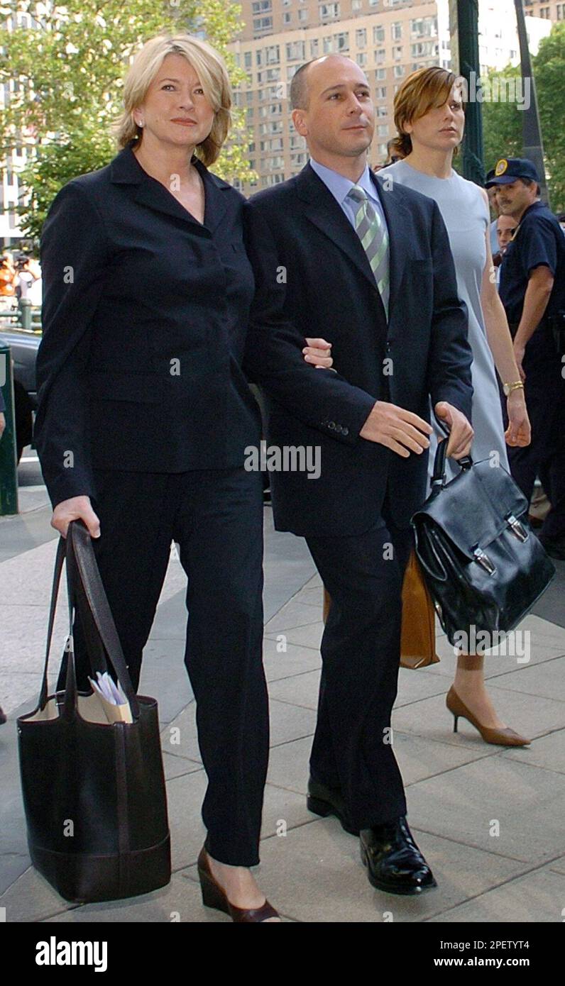 Martha Stewart, left, on the arm of her soninlaw John Cuti, arrives