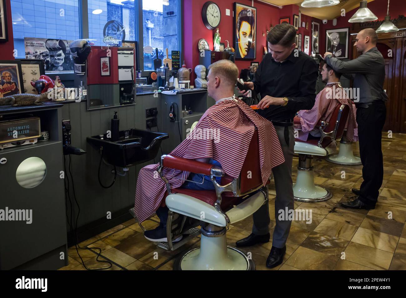 Green rooster barber shop hires stock photography and images Alamy