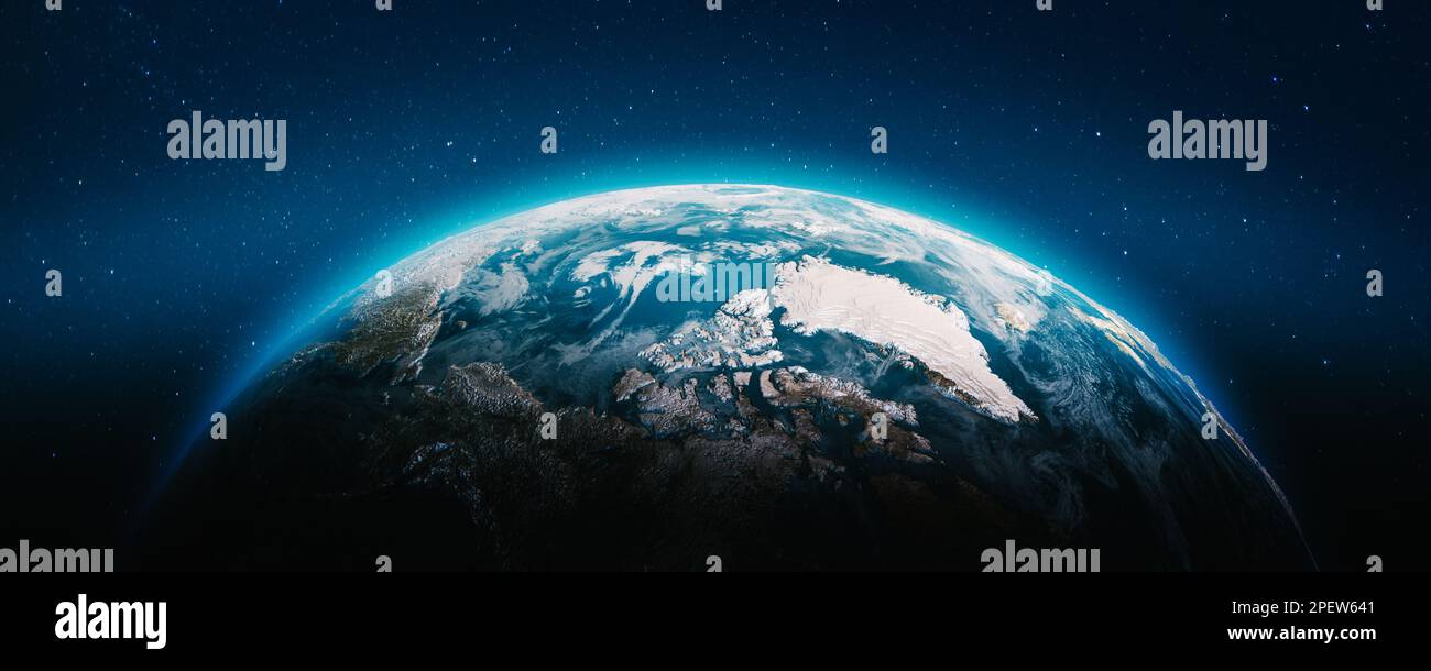 Earth Arctic. Elements of this image furnished by NASA. 3d