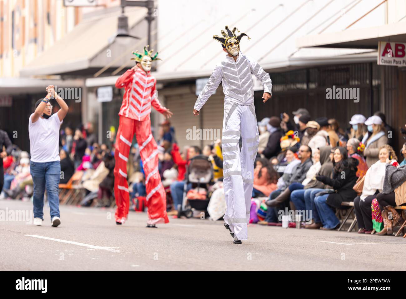 Brownsville, Texas, USA February 26, 2022 Charro Days Grand International Parade, Men on
