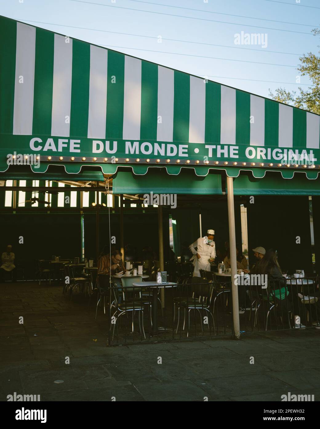 Café Du Monde vintage sign, New Orleans, Louisiana Stock Photo