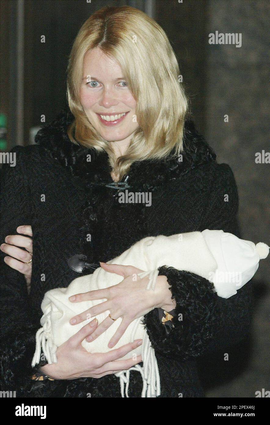 ** FILE ** German supermodel Claudia Schiffer poses for the cameras