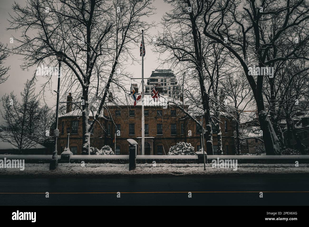 Government House of Nova Scotia is the official residence of the lieutenant governor of Nova Scotia in the holds of winters Stock Photo