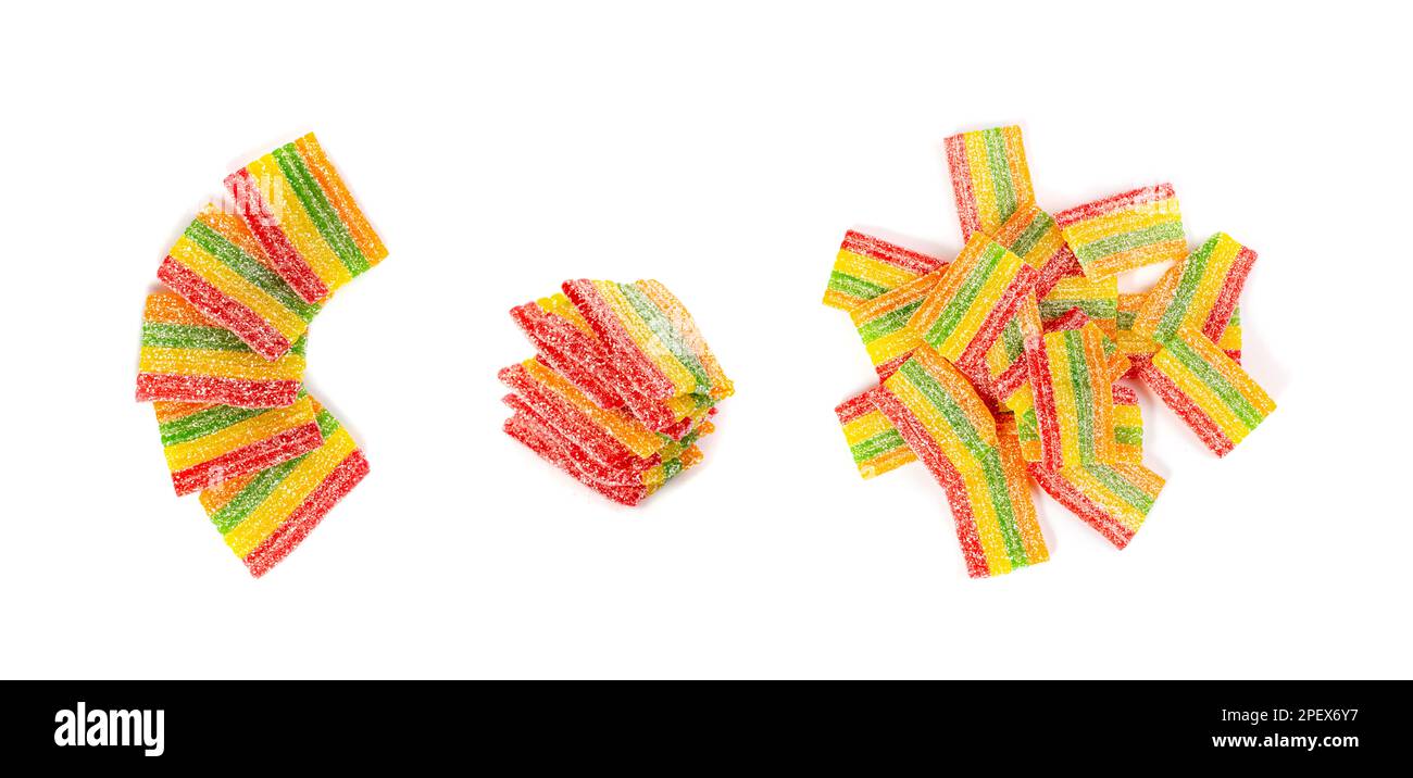 Sour Jelly Strips in Candy Shop. Colorful Chewing Marmalade for Background  Stock Image - Image of background, flavor: 156192731