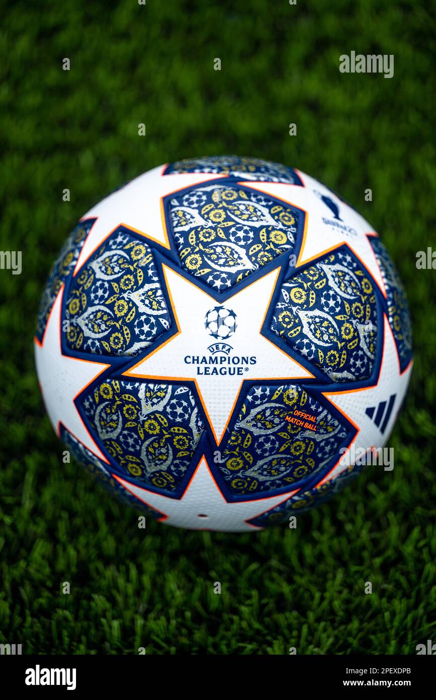 Close up of Adidas UEFA Champions League Final Football Istanbul 2023 2024 Stock Photo