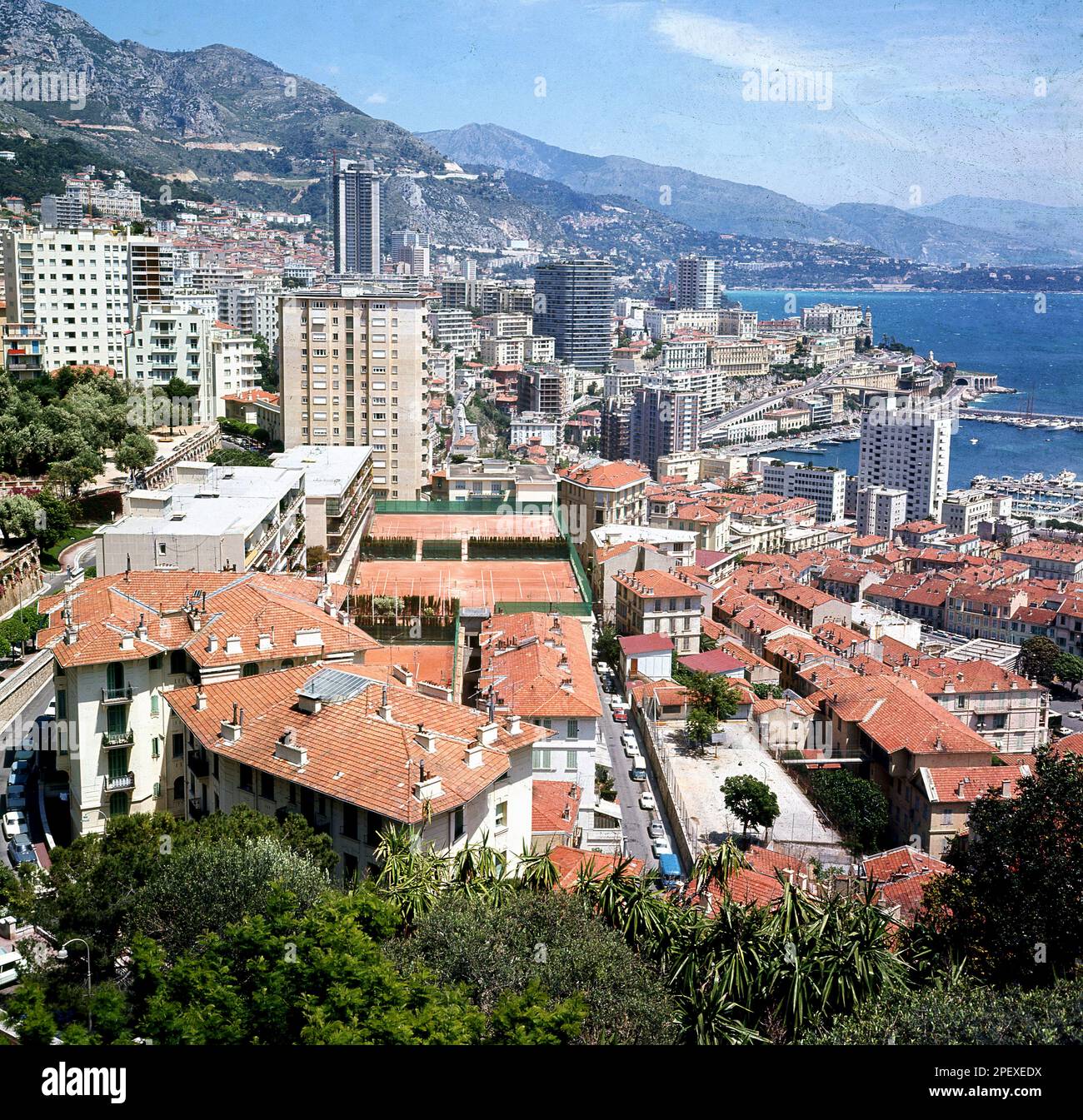 1960s, historical, the French Riviera, summertime and a view over the