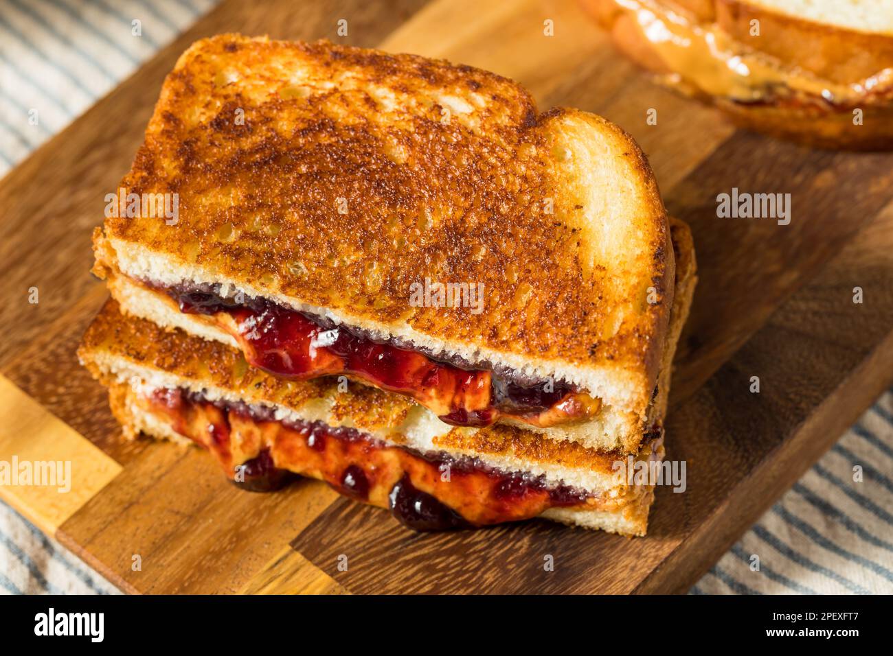 Fried Peanut Butter and Jelly Sandwich Ready to Eat Stock Photo Alamy