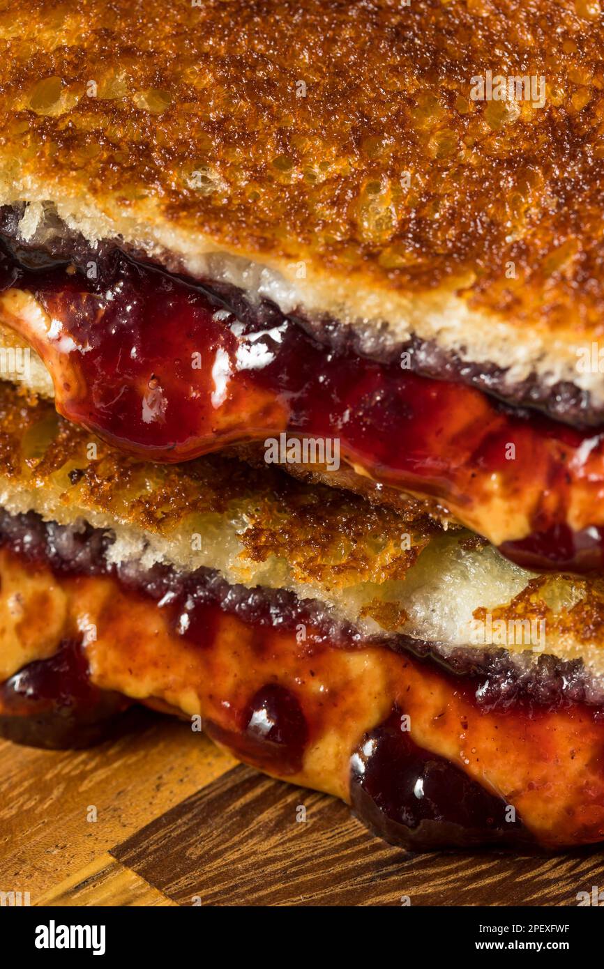 Fried Peanut Butter and Jelly Sandwich Ready to Eat Stock Photo Alamy