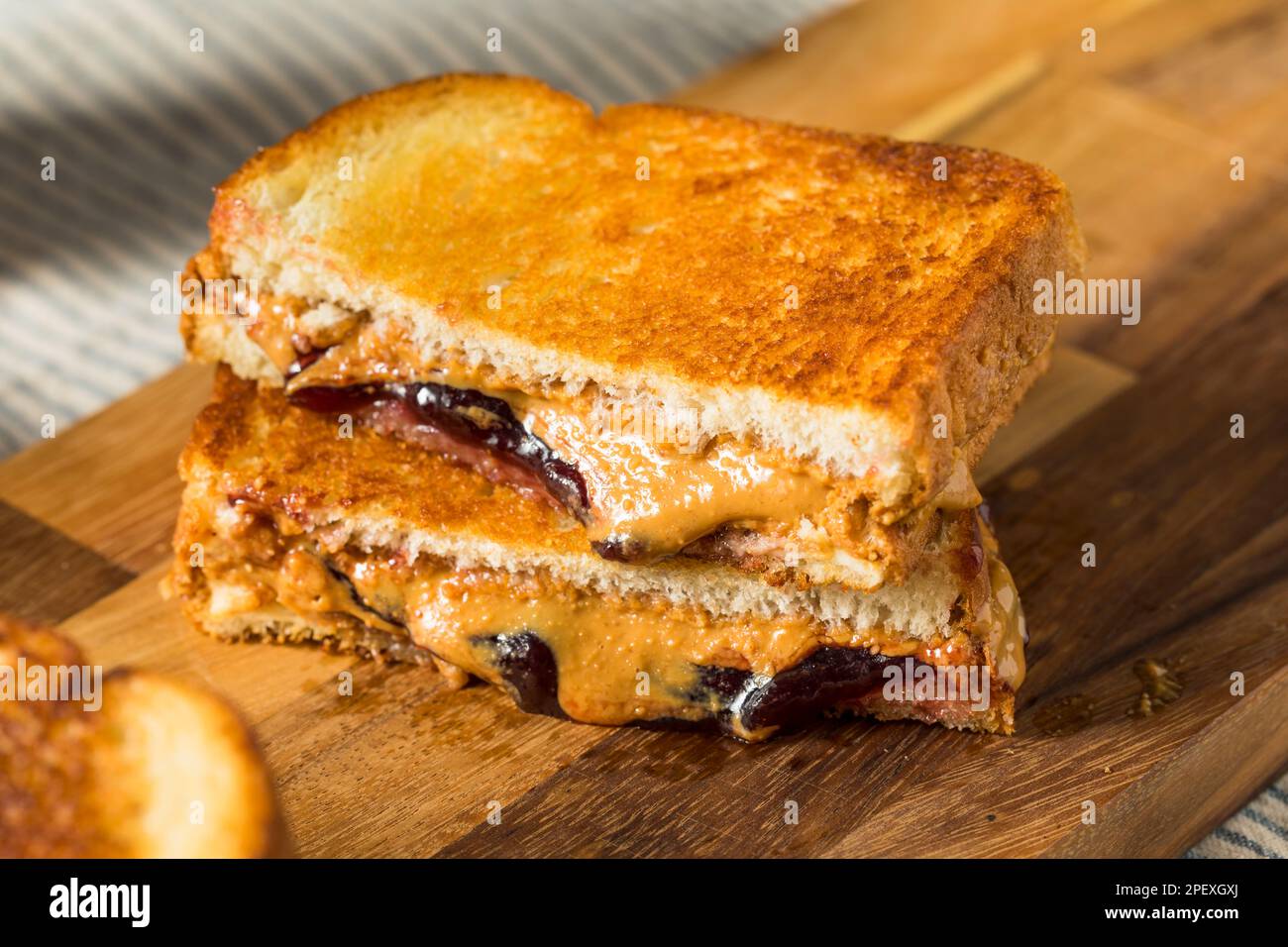 Fried Peanut Butter and Jelly Sandwich Ready to Eat Stock Photo Alamy