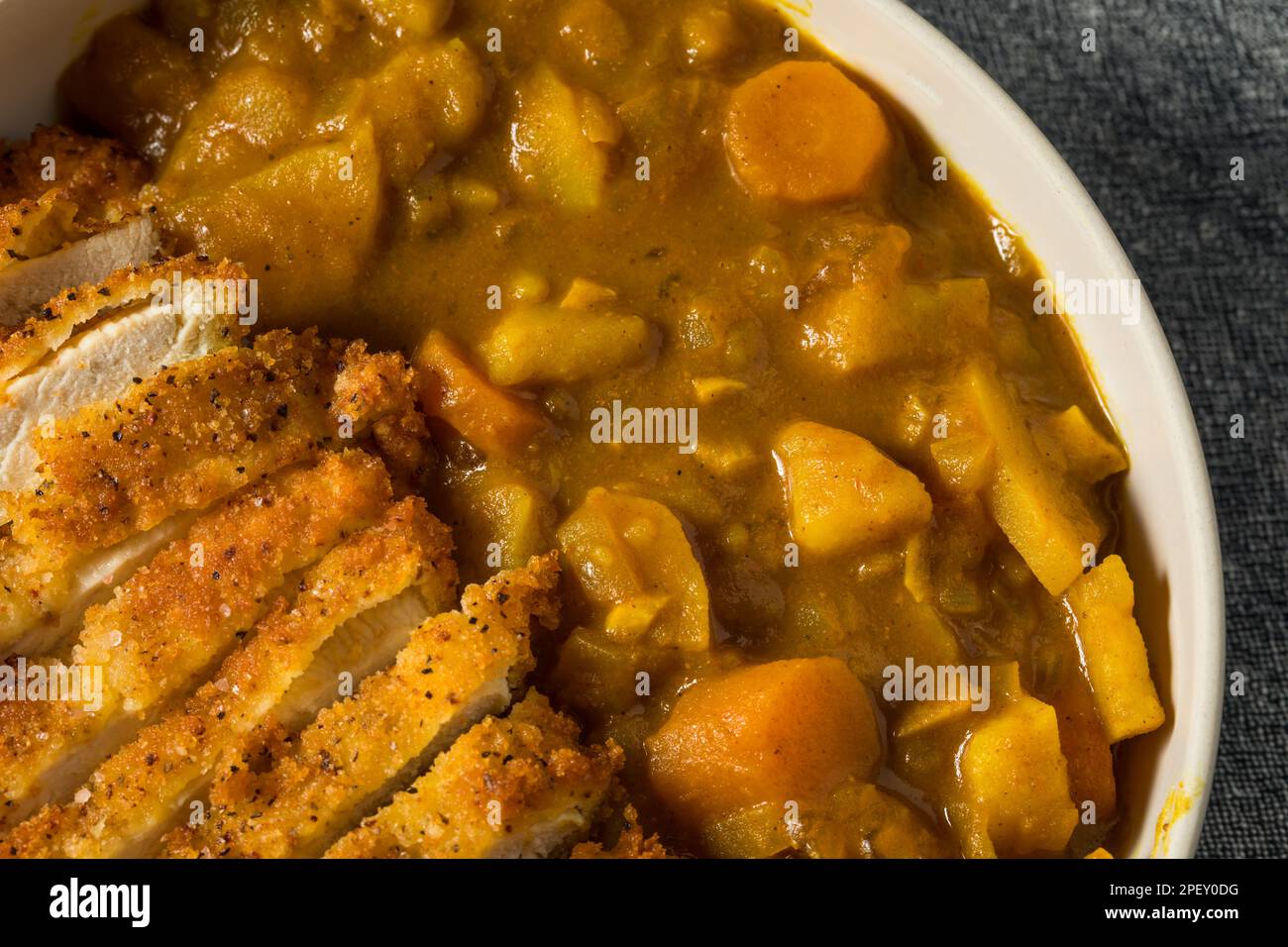 Japanese Chicken Katsu Curry Stew with Rice Stock Photo Alamy