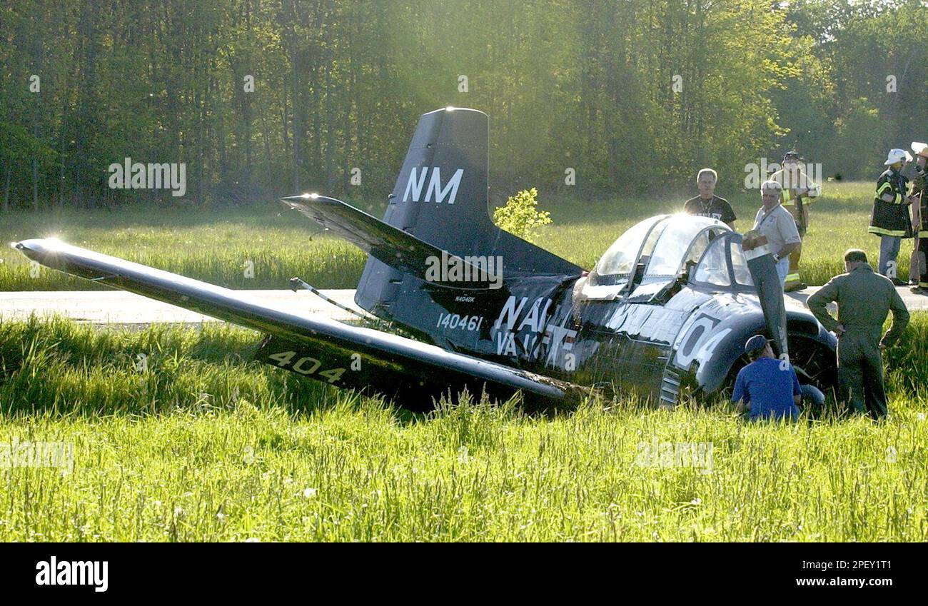 A T-28 single-engine plane owned by Duane Kalenber of Traverse City.