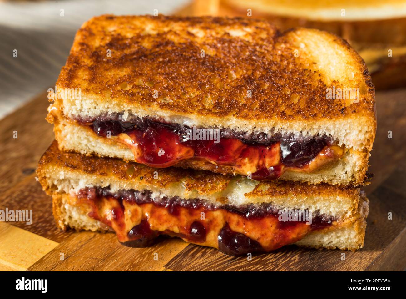 Fried Peanut Butter and Jelly Sandwich Ready to Eat Stock Photo Alamy