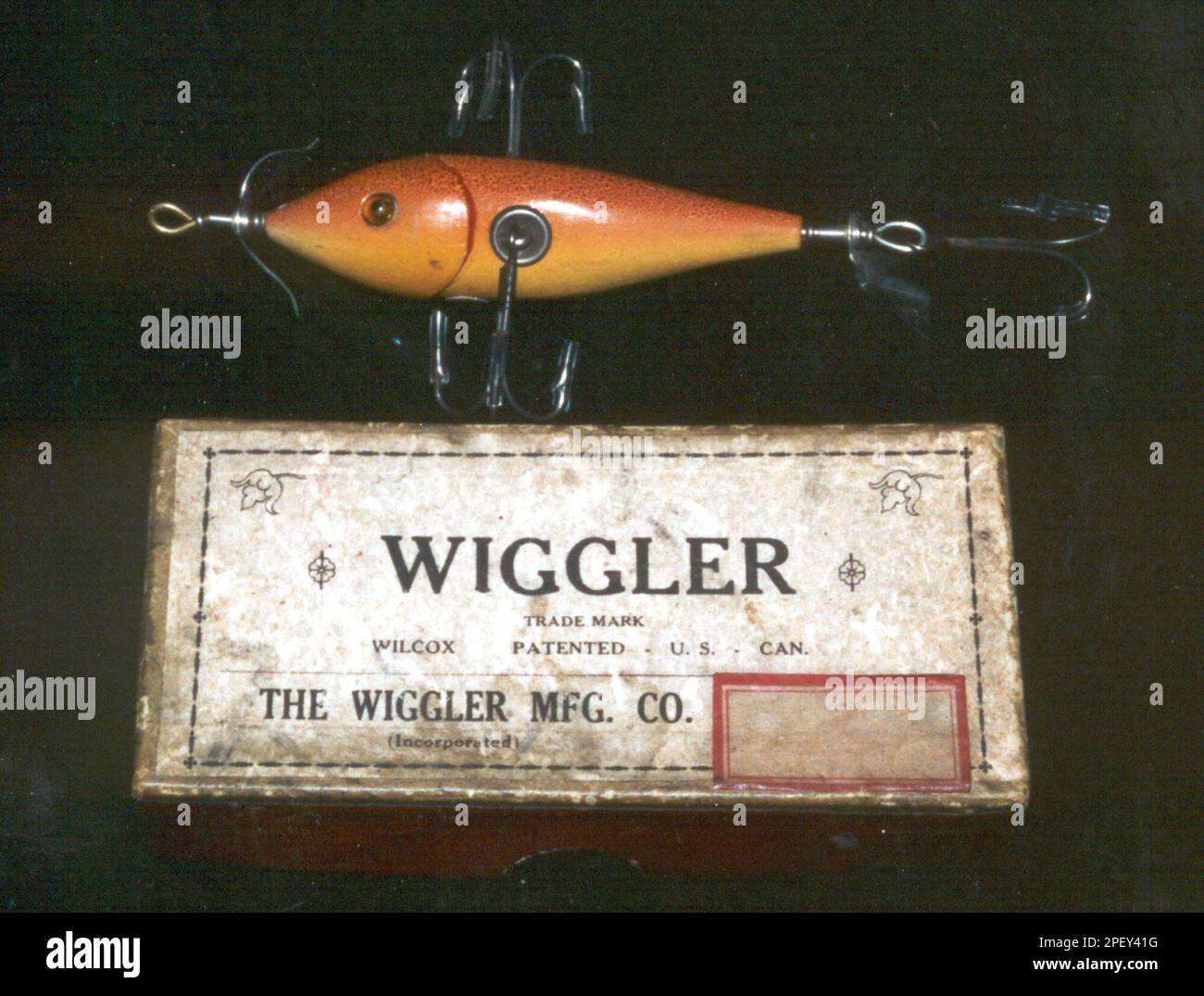 ADVANCE FOR WEEKEND EDITIONS, JUNE 5-7 ** A Wilcox Wiggler fishing lure  and original box have become a rare and desirable fishing lure among antique  fishing tackle collectors. When a Wilcox