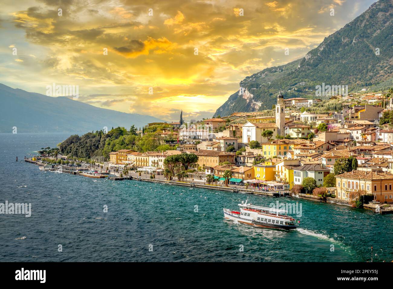 Limone sul Garda, Lake Garda, Italy Stock Photo