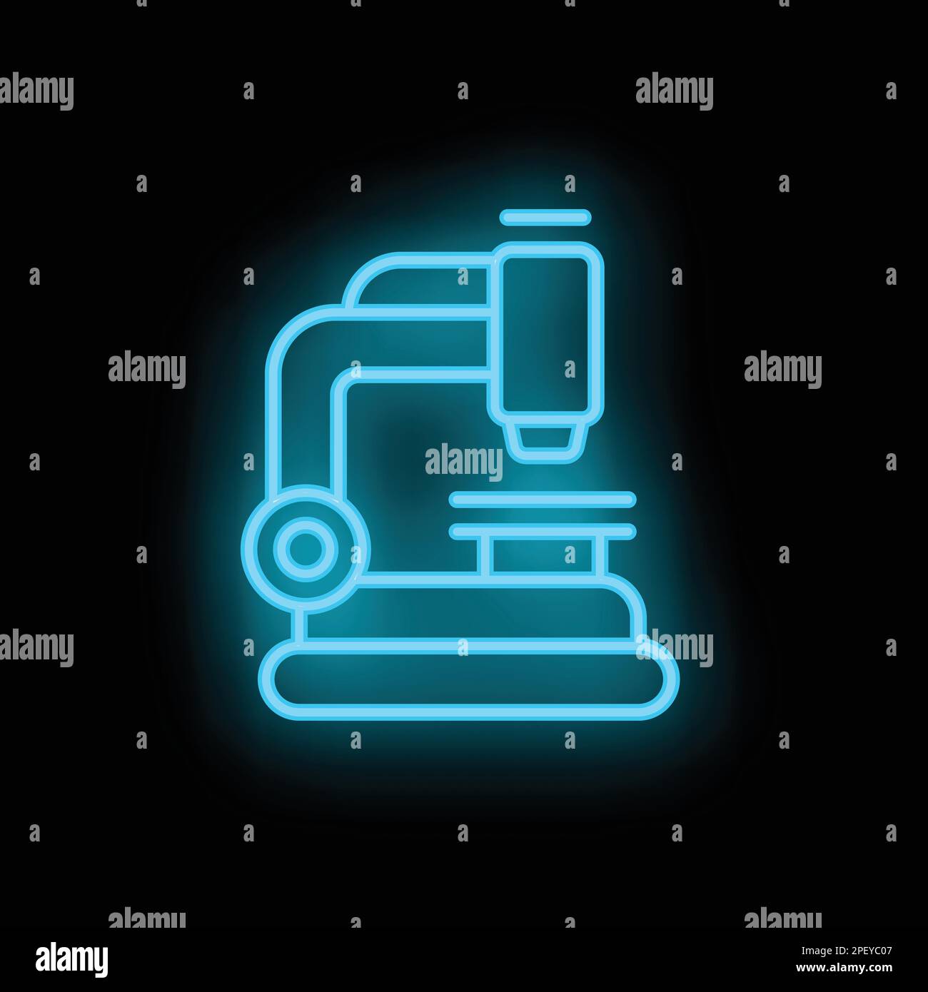 Microscope icon outline vector. Cardiac care. Operation disease neon ...