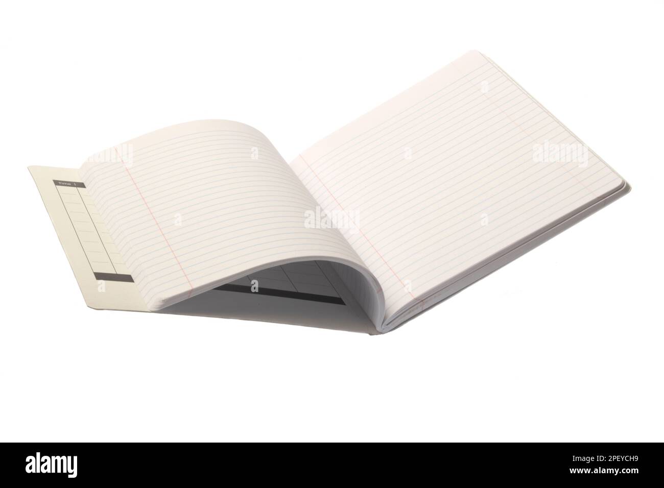 old-fashioned school composition book open Stock Photo