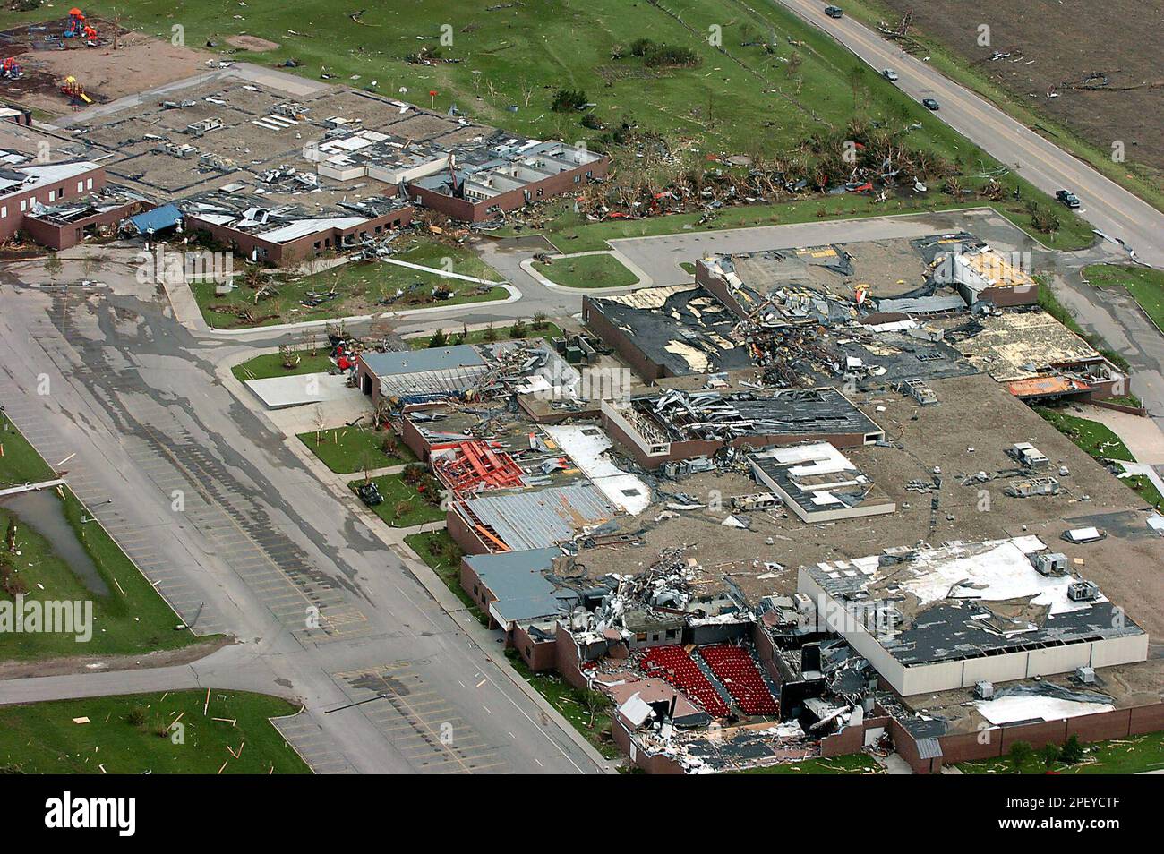 Severe damage to Norris High School, Middle and Elementary schools is