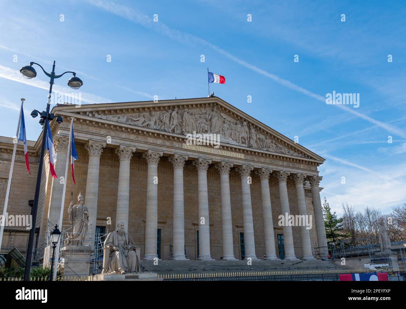 Assemblee Nationale, the French Parliament in Paris Stock Photo