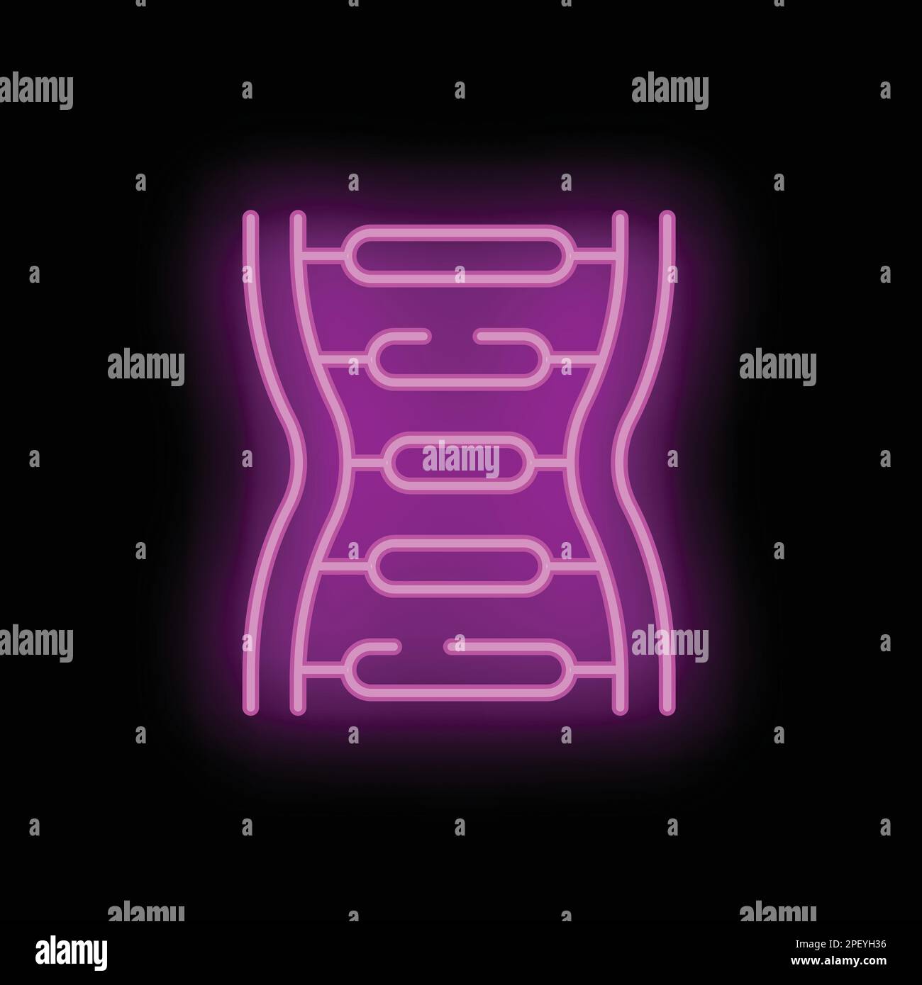Patient dna icon outline vector. Heart surgery. Medical disease neon ...