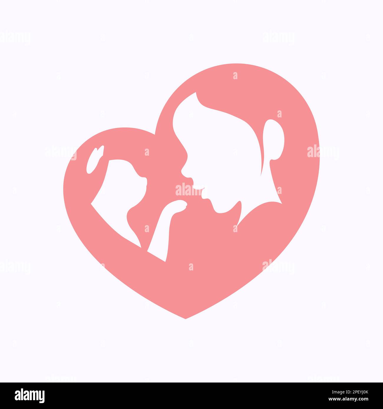 Woman holding a cat with her arm in heart shaped silhouette Stock Vector