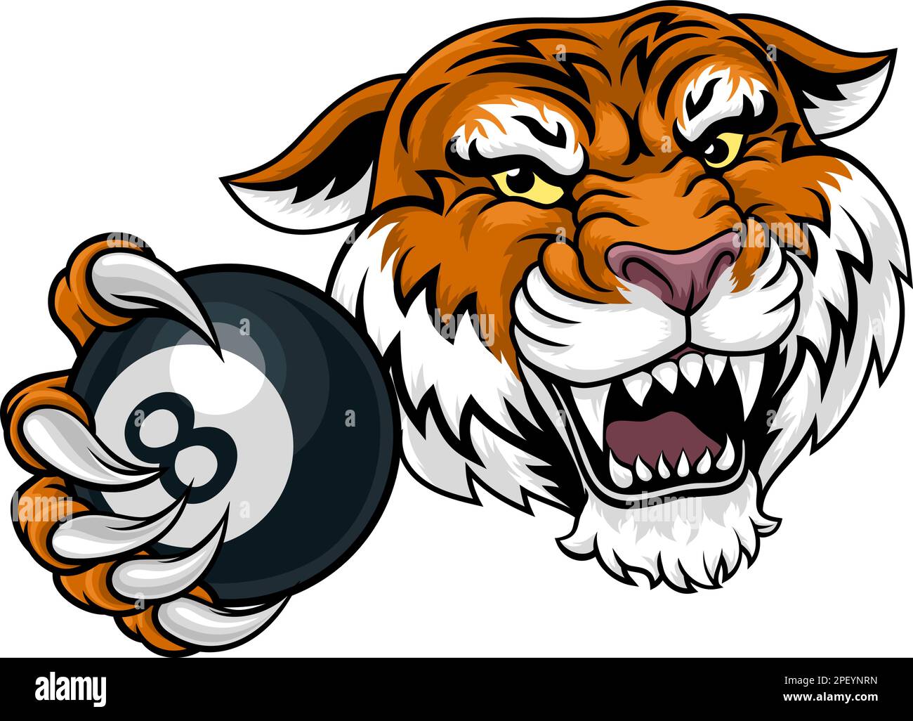 Tiger Angry Pool 8 Ball Billiards Mascot Cartoon Stock Vector Image tournoi-a-au-salon-de-billard-heriot-26-janv-25-classement-challonge