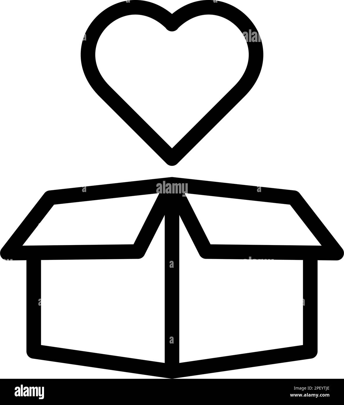 Package Vector Thick Line Icon For Personal And Commercial Use. Stock Vector
