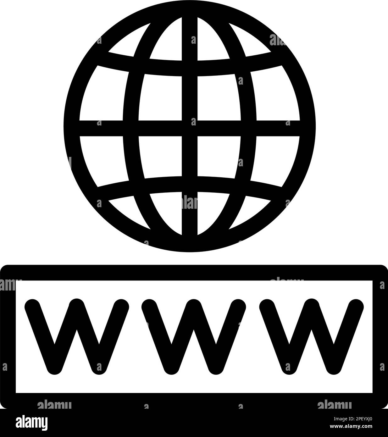 Website Vector Thick Line Icon For Personal And Commercial Use. Stock Vector