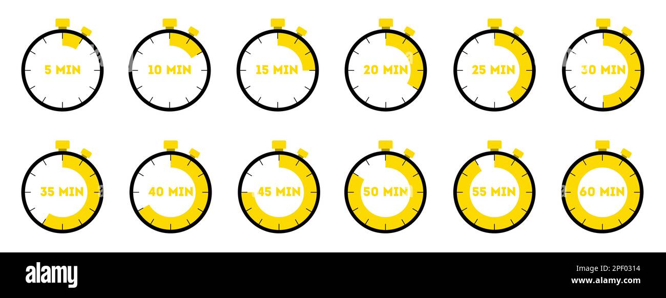 Set clock, alarm, watch, stopwatch Stock Vector Image & Art Alamy