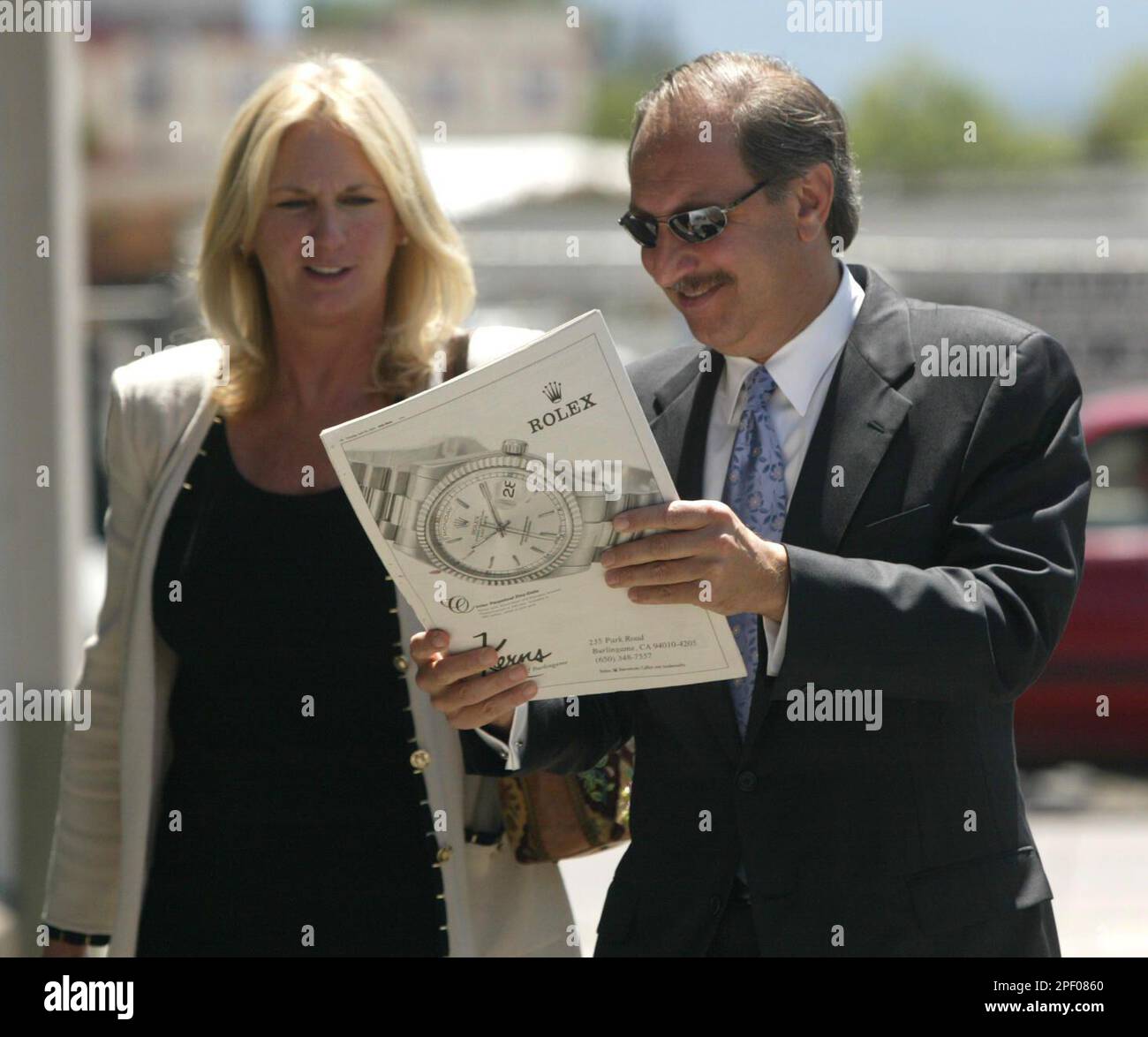 Defense Jury Consultant Jo-Ellan Dimitrius, left, and Mark Geragos 