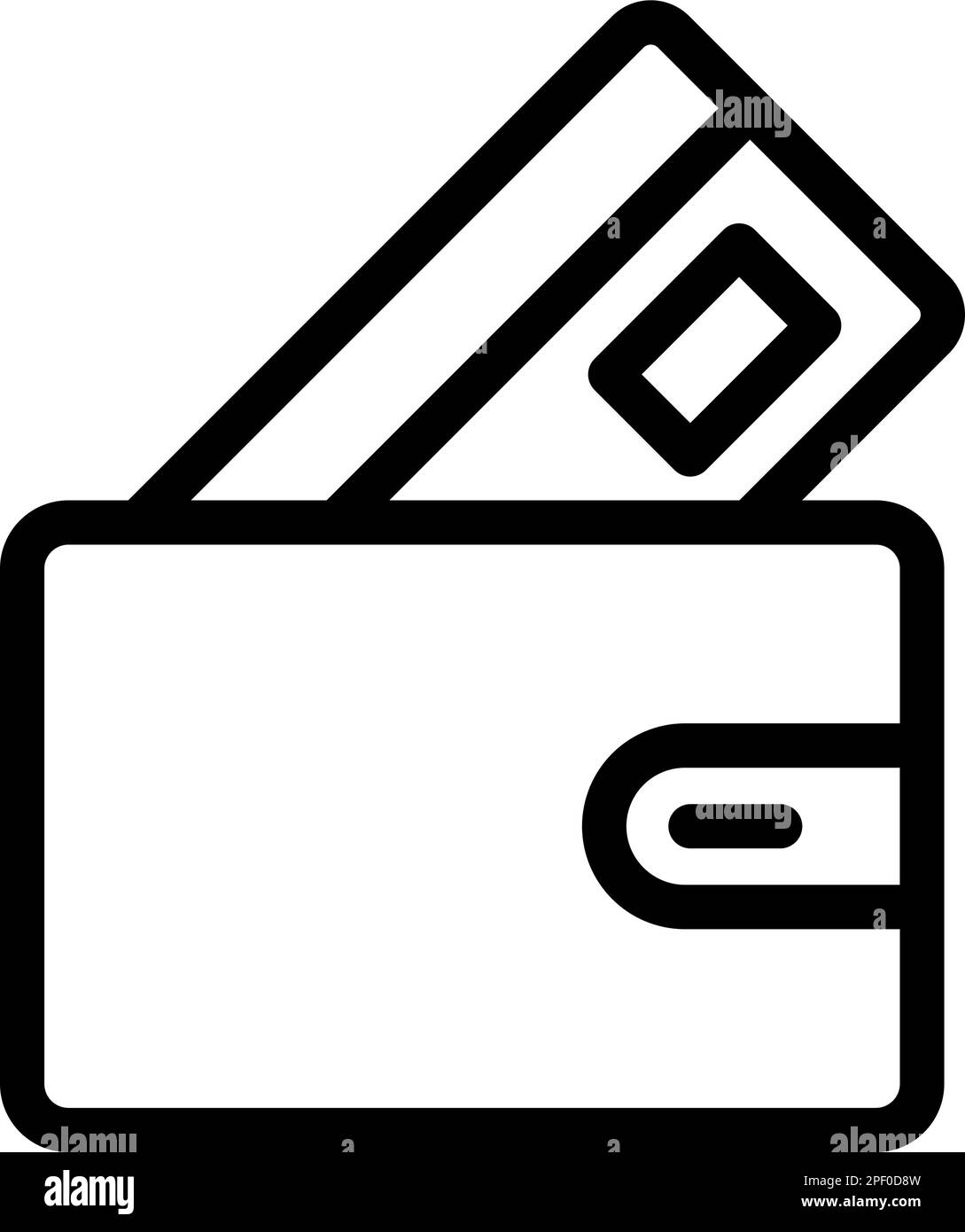Ewallet Vector Thick Line Icon For Personal And Commercial Use. Stock Vector