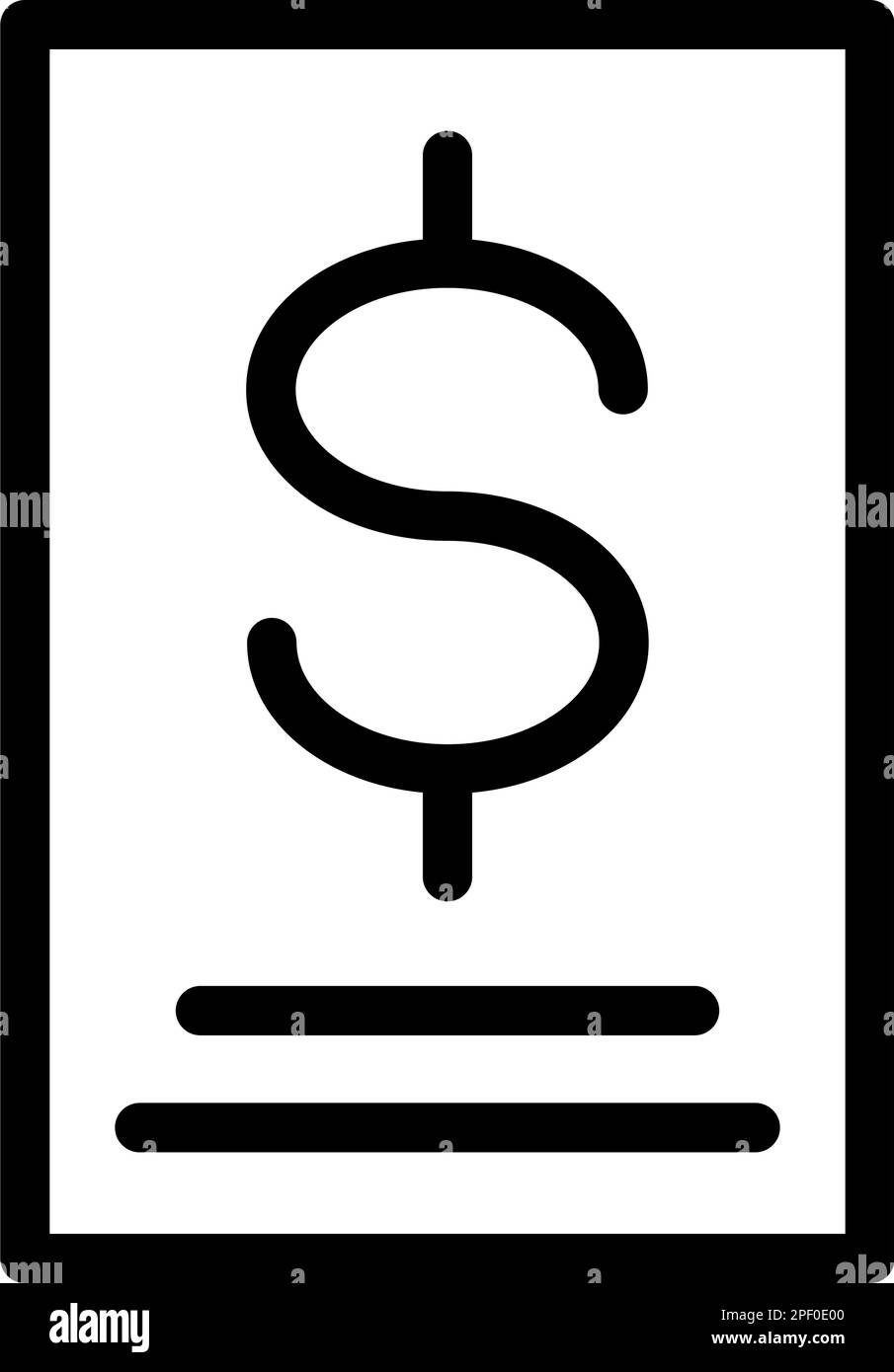 Invoice Vector Thick Line Icon For Personal And Commercial Use. Stock Vector
