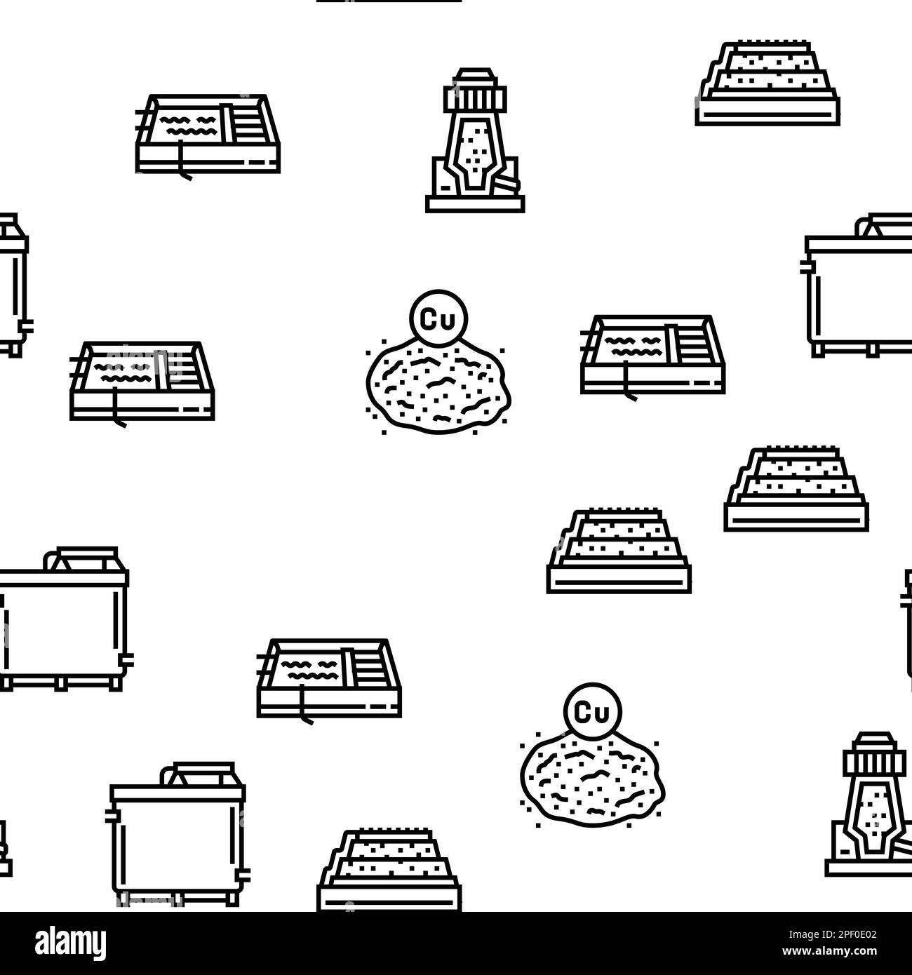 copper metal production steel vector seamless pattern Stock Vector ...