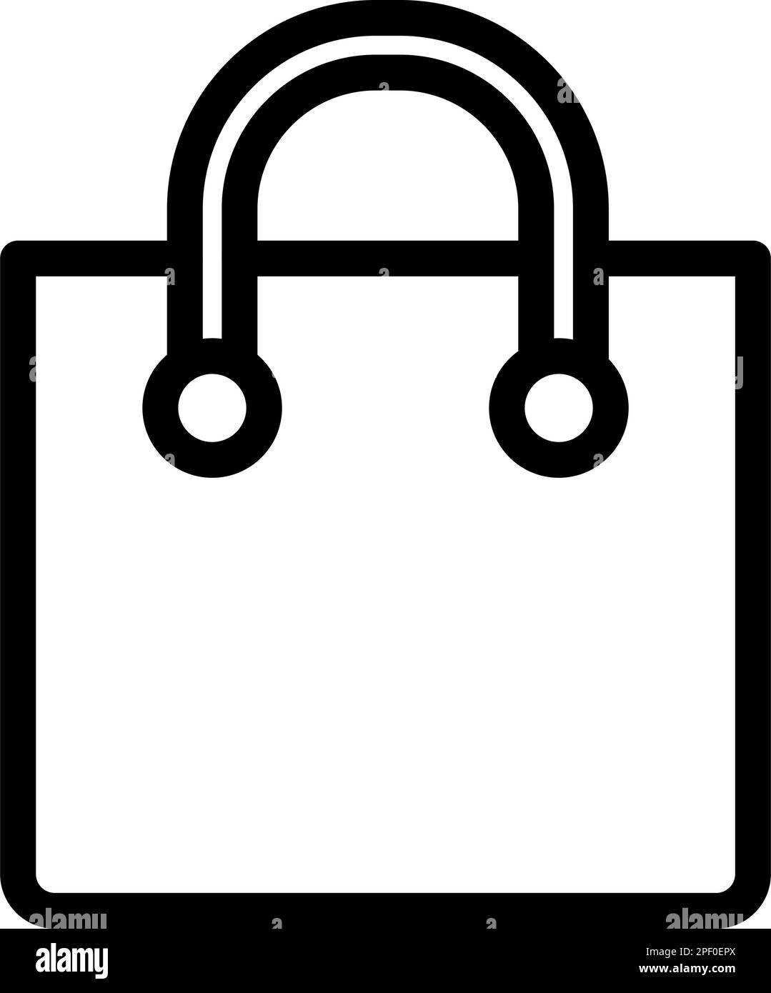 Shopping Bag Vector Thick Line Icon For Personal And Commercial Use. Stock Vector