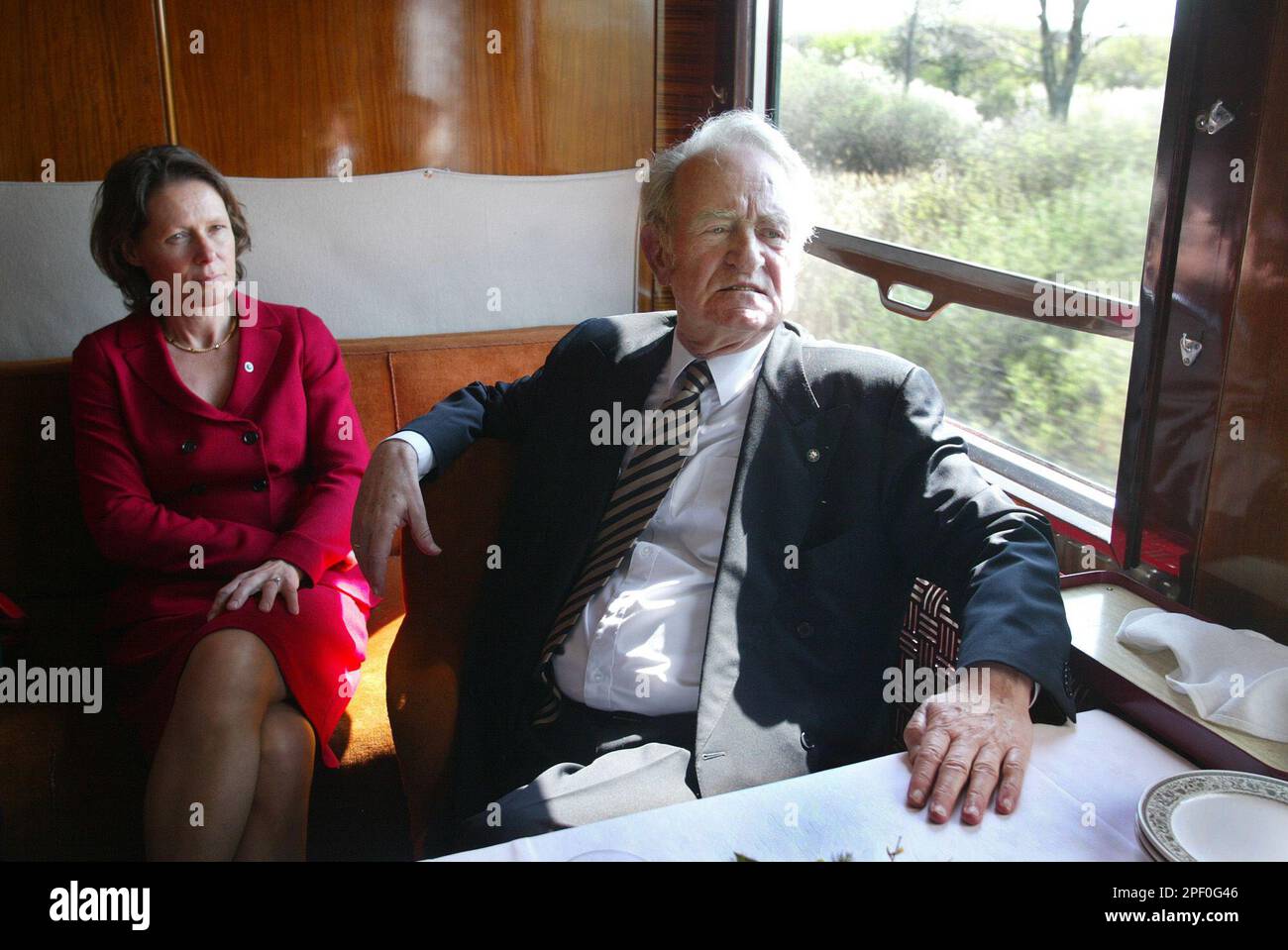 German President Johannes Rau And His Wife Christina Look On As They Go German President Johannes Rau And His Wife Christina Look On As They Go