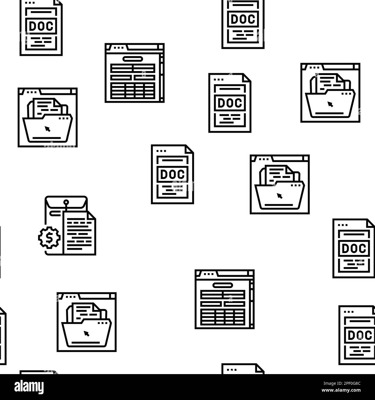 document paper file business page vector seamless pattern Stock Vector ...