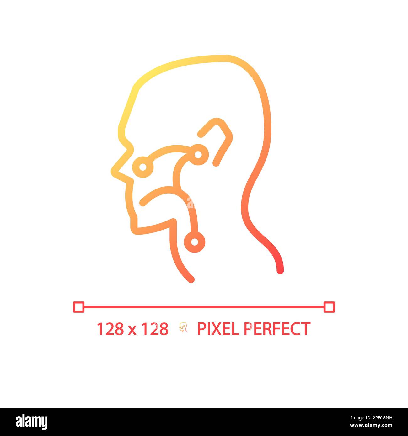 Ear, nose and throat pixel perfect gradient linear vector icon Stock Vector