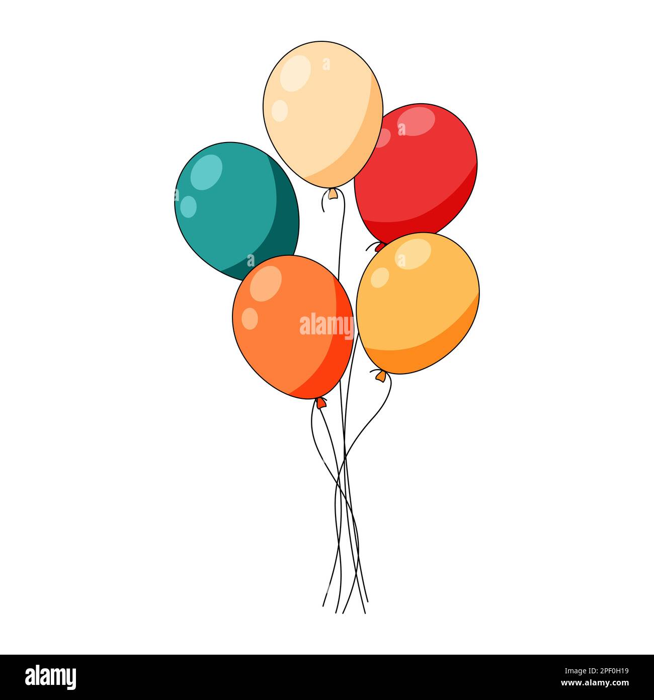 Bunch of balloons string Stock Vector Images - Alamy, String For Balloons 