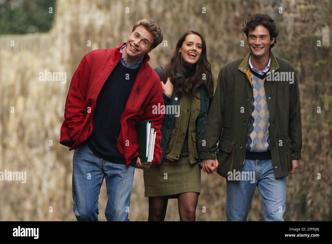 Actors Ed McVey, as Prince William and actress Meg Bellamy, who plays