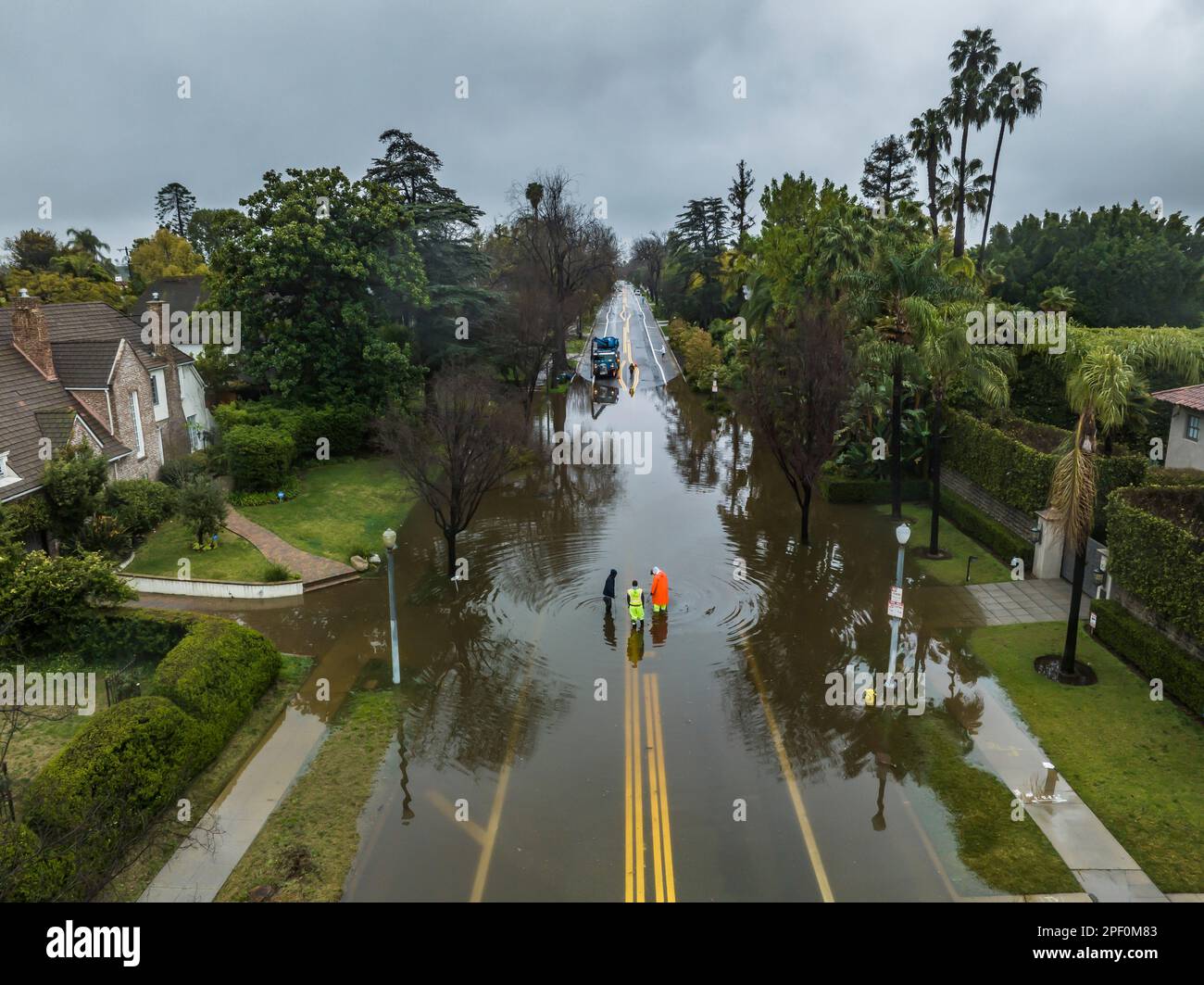 Los Angeles, USA. 15th Mar, 2023. Street flooding in Los Angeles on ...