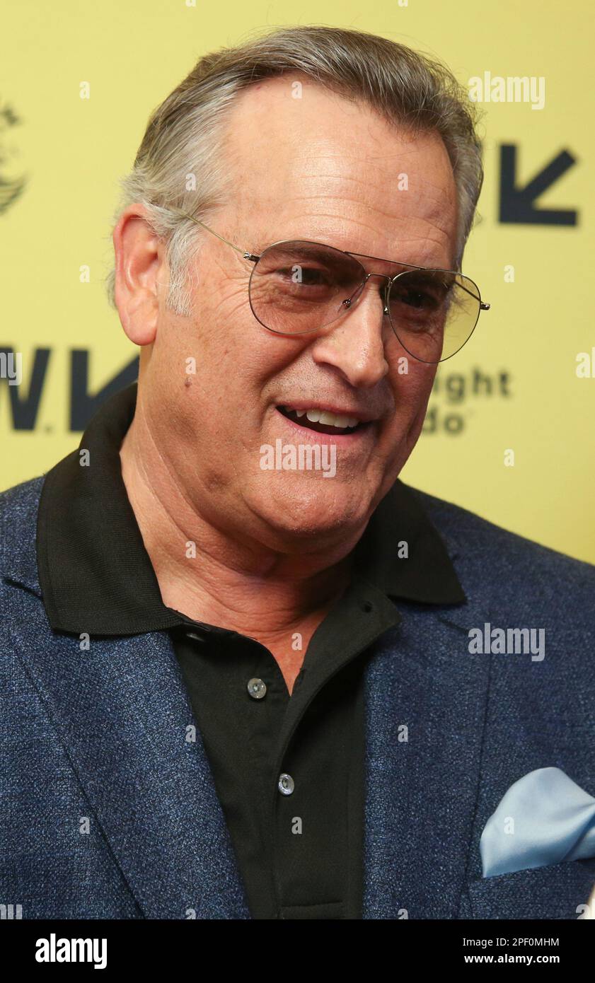 Bruce Campbell arrives for the "Evil Dead Rise" world premiere during