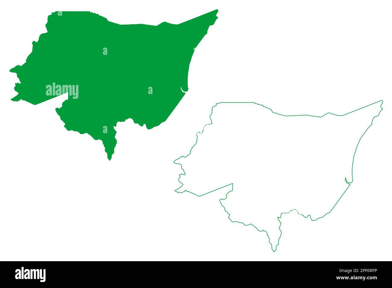 Itapemirim municipality (Espírito Santo state, Municipalities of Brazil, Federative Republic of Brazil) map vector illustration, scribble sketch Itape Stock Vector