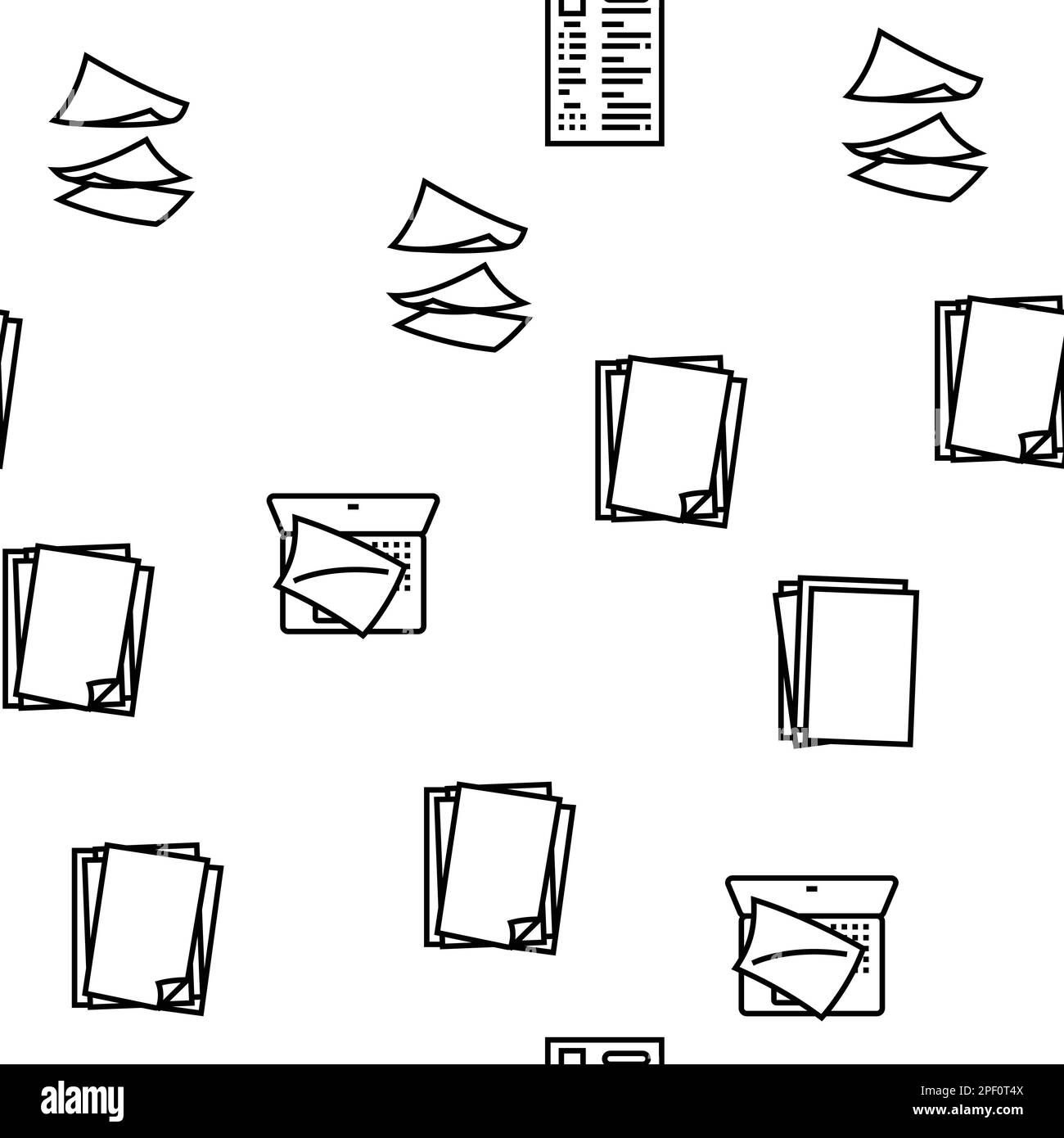 paper document office note page vector seamless pattern Stock Vector ...